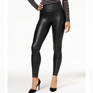 SPANX Black Faux Leather Leggings